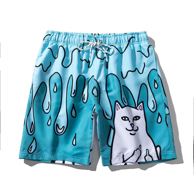 GRAFFITI CAT DRIP SHORTS